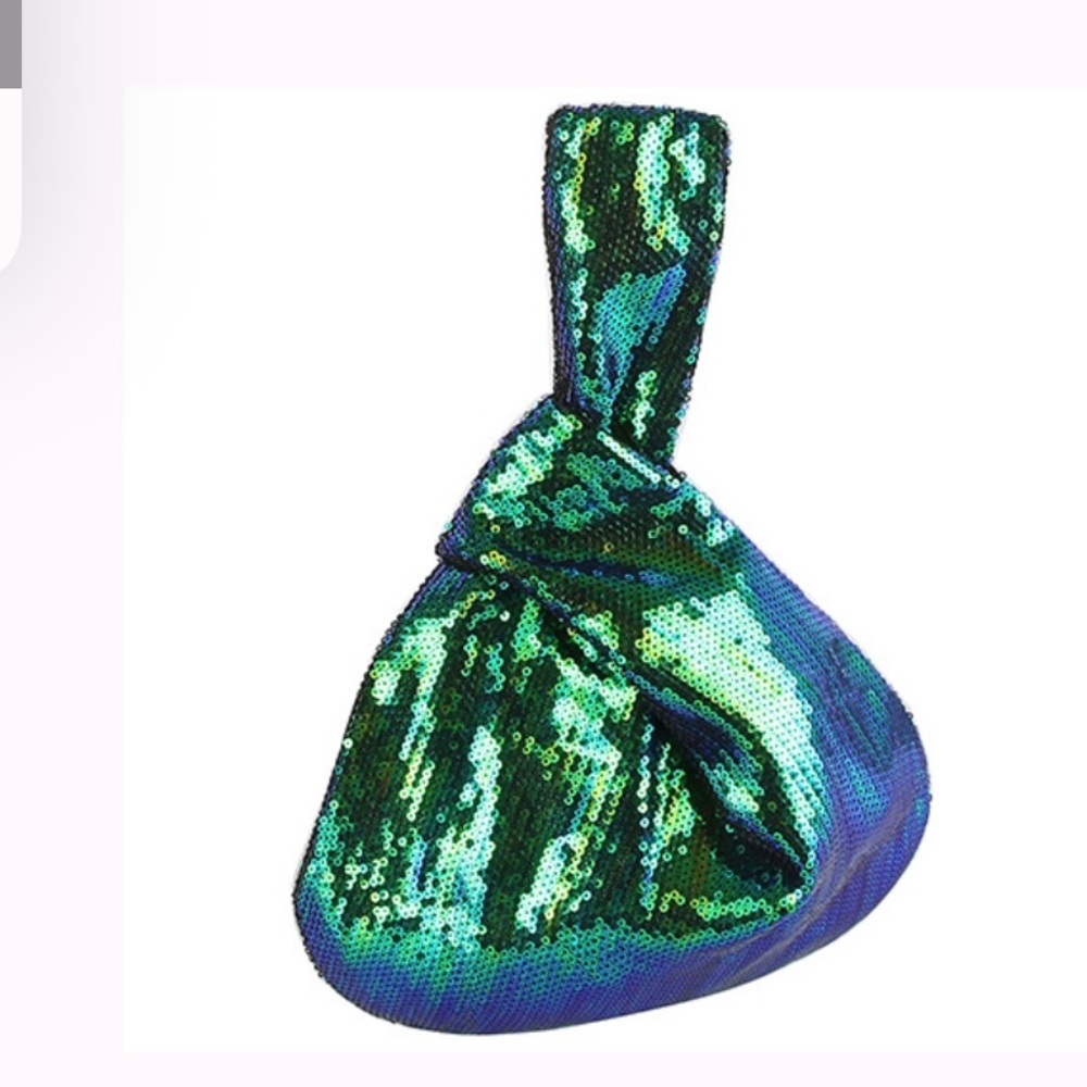Sequin Mini Bag - Green and silver price for one